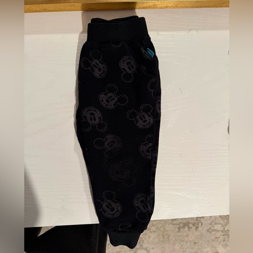Posh Peanut Black Mickey Jogger Pants